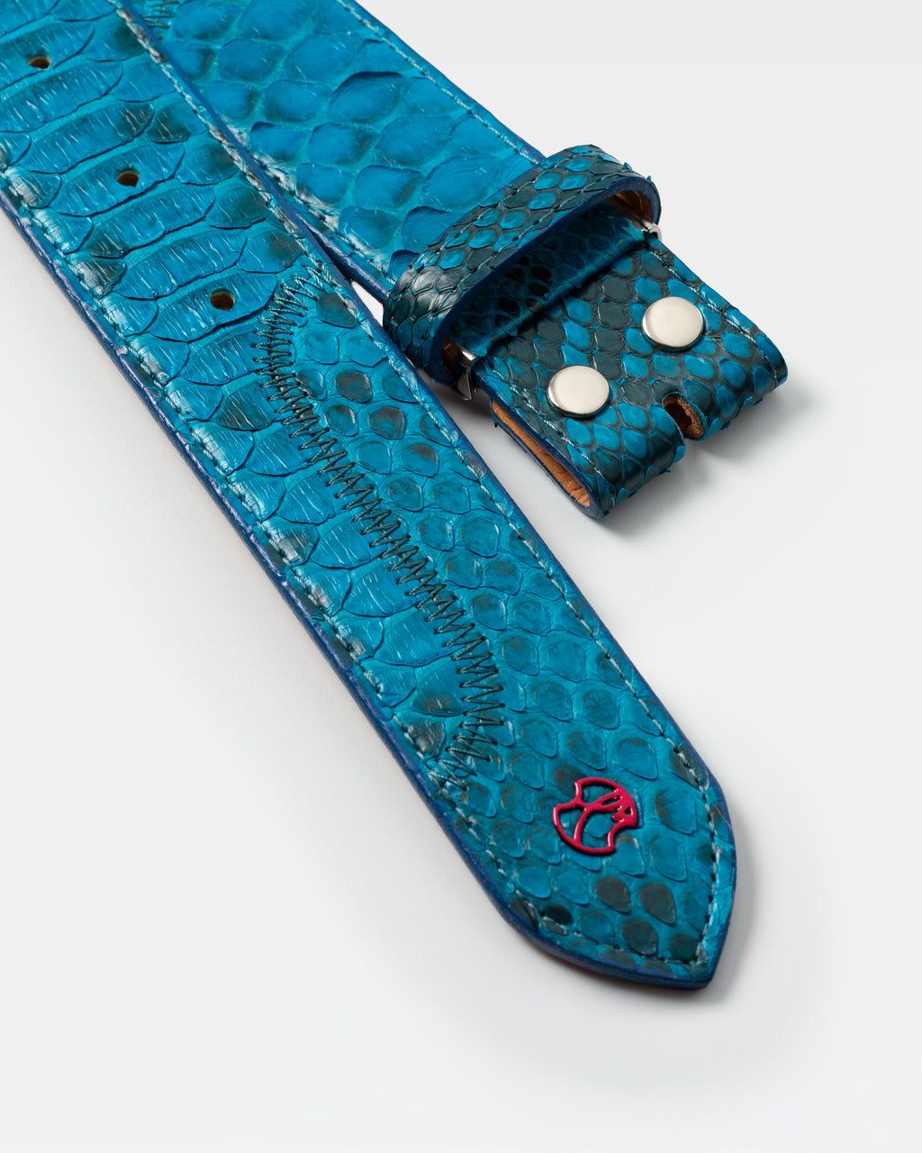 パイソン パッチワーク ベルトストラップ 40mm / S字